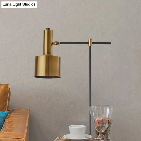 Metal Reading Book Light - Gold-Black Table Lamp