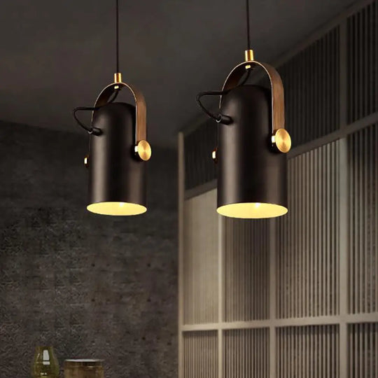 Metal Retro Industrial Pendant Light - Rotatable Ceiling Fixture With Bell Shade For Coffee Shop In