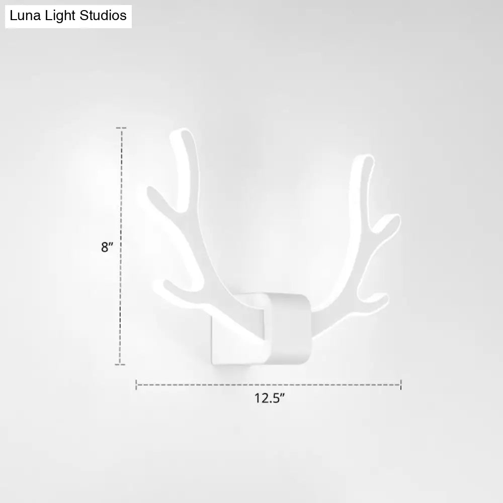 Metallic Antler Sconce Led Wall Lamp For Bedroom