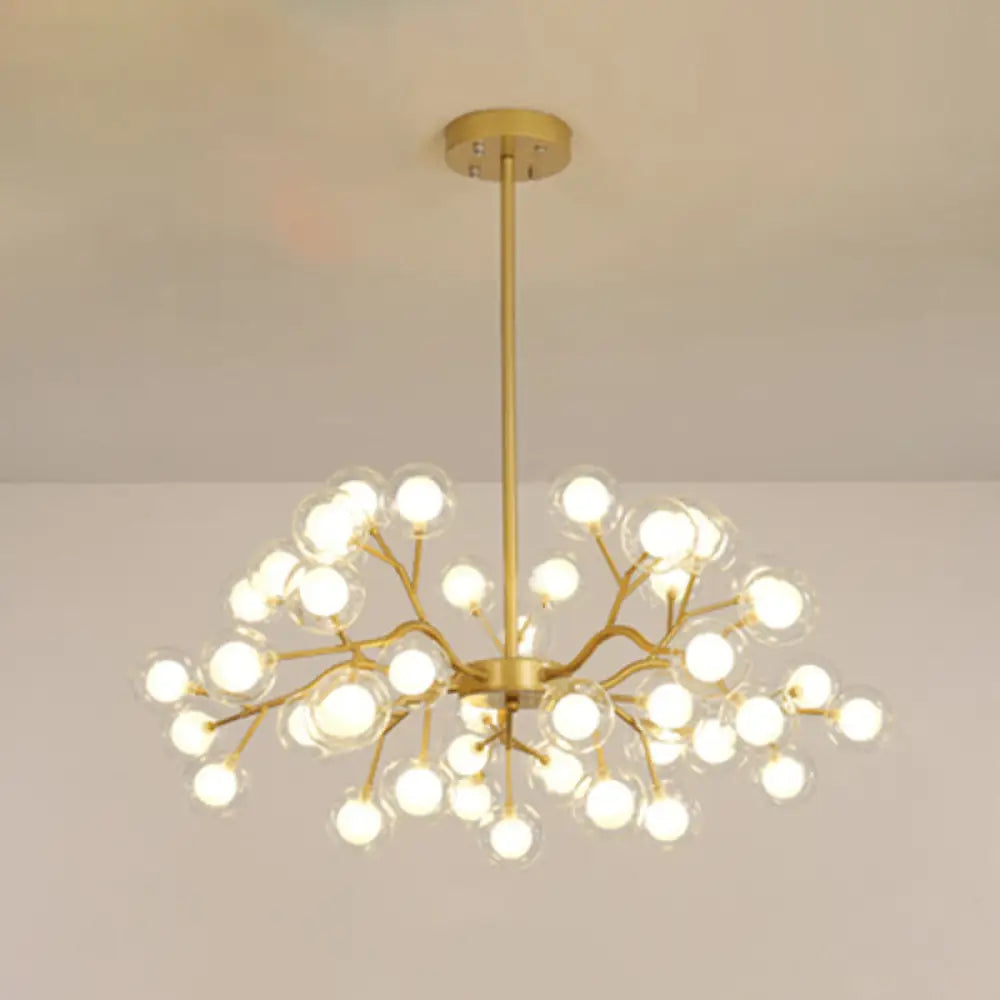 Metallic Branch Chandelier Light Simplicity Led Pendant Fixture For Living Room 45 / Gold B