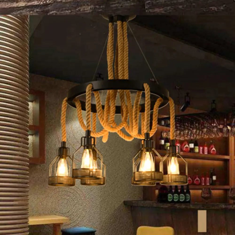 Metallic Chandelier - 4/6/14 Lights Circular Design Black Perfect For Restaurants And Ceilings 6 /