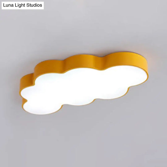 Metallic Cloud Flush Mount Led Light For Kid’s Room Ceiling