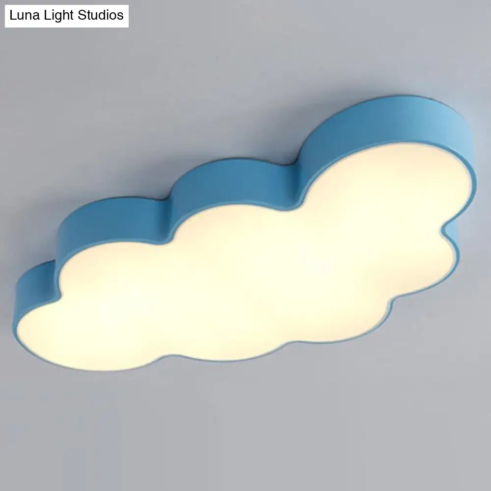 Metallic Cloud Flush Mount Led Light For Kid’s Room Ceiling