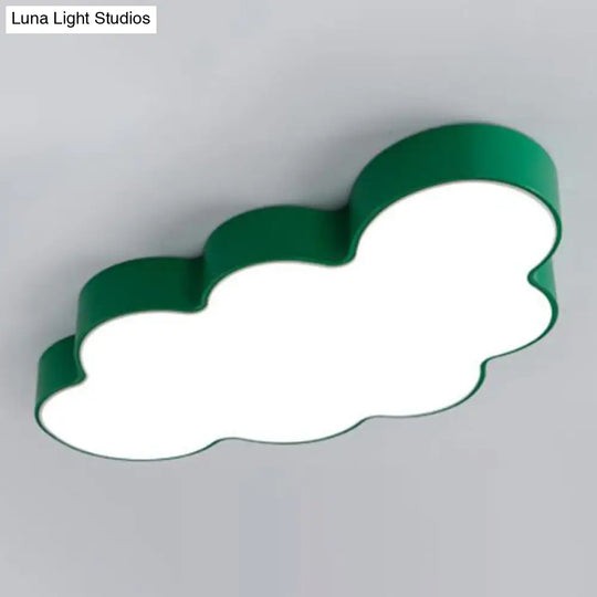 Metallic Cloud Flush Mount Led Light For Kid’s Room Ceiling