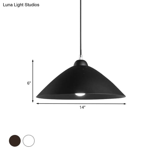 Metallic Conic Pendant Light With Scattered Hole Design - Industrial Style For Balcony Or Ceiling