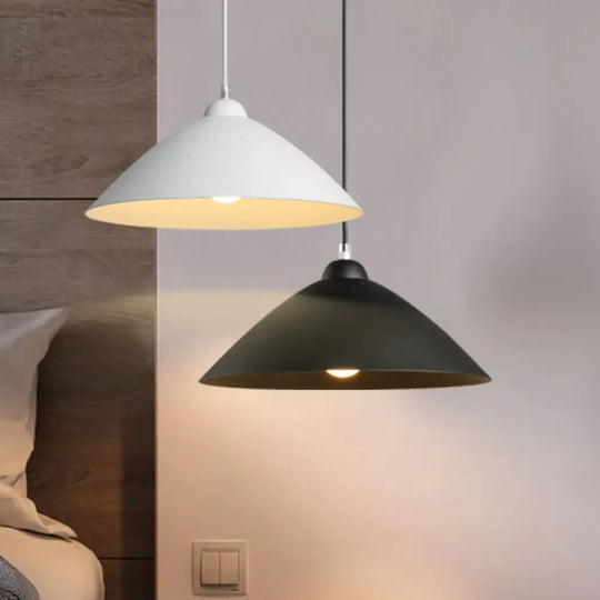 Metallic Conic Pendant Light With Scattered Hole Design - Industrial Style For Balcony Or Ceiling