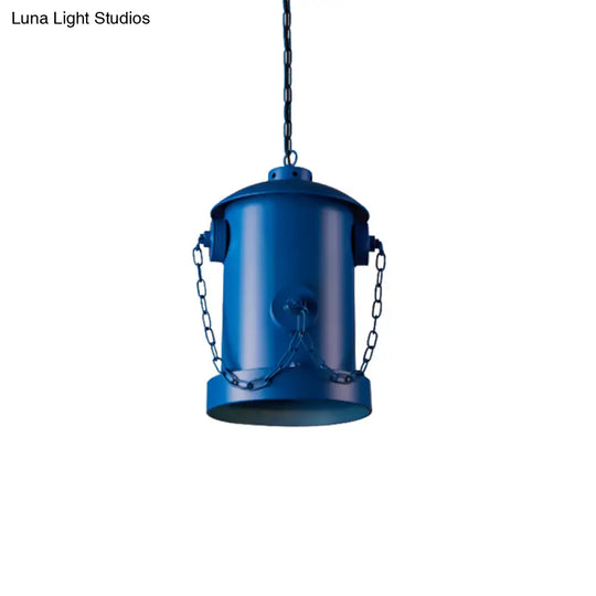 Metallic Fire Hydrant Hanging Light: Creative 1-Light Suspension For Restaurant Bar