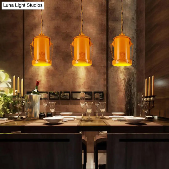 Metallic Fire Hydrant Hanging Light: Creative 1-Light Suspension For Restaurant Bar