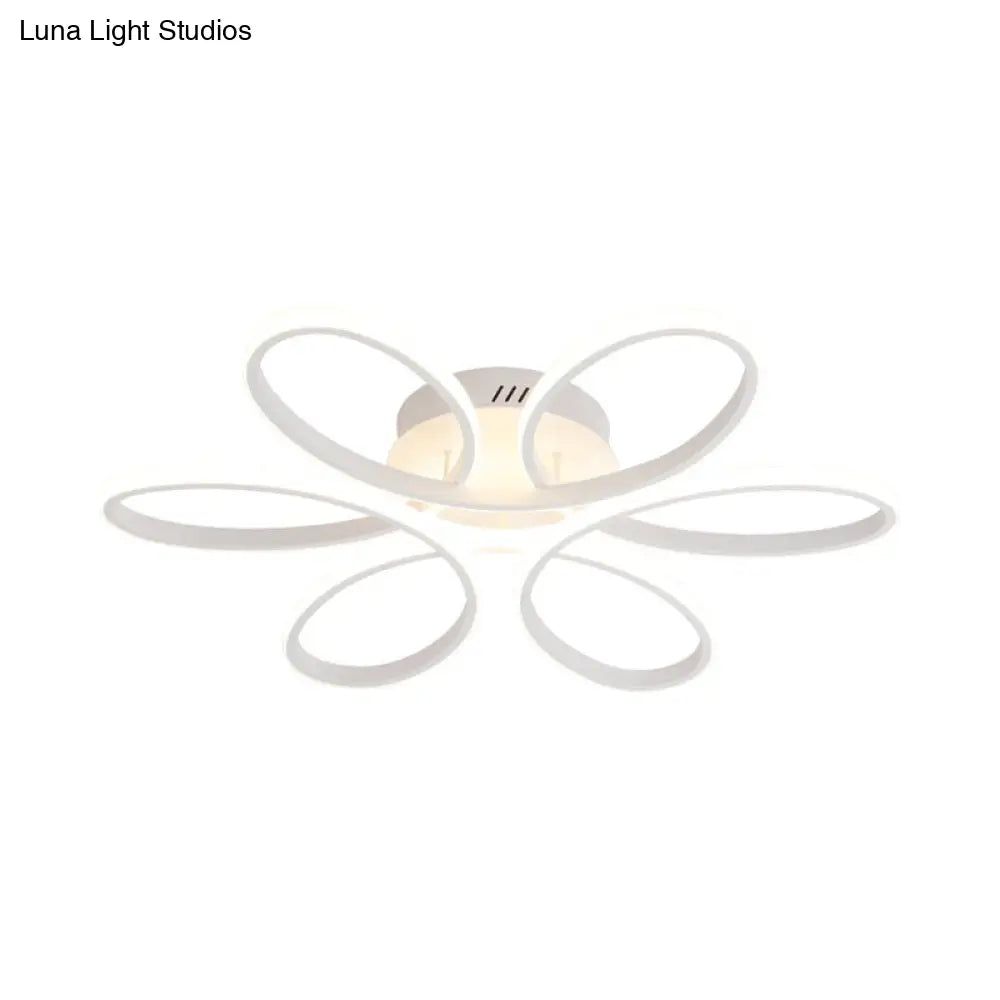 Metallic Flower Frame Led Ceiling Light - Warm/White Flushmount