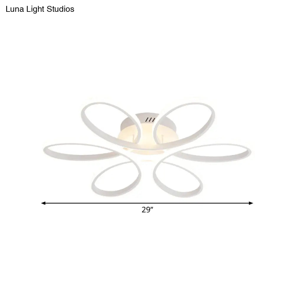 Metallic Flower Frame Led Ceiling Light - Warm/White Flushmount