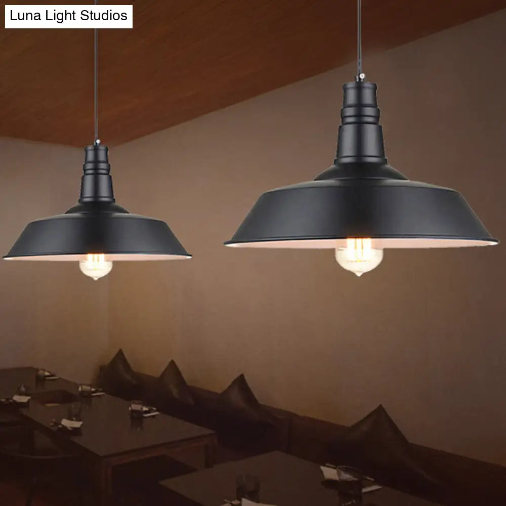 Metallic Hanging Light With 1 Bulb For Restaurant Pendant Fixture