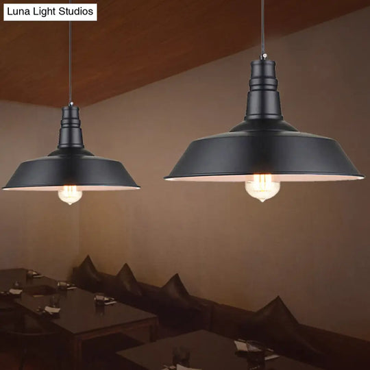 Metallic Hanging Light With 1 Bulb For Restaurant Pendant Fixture
