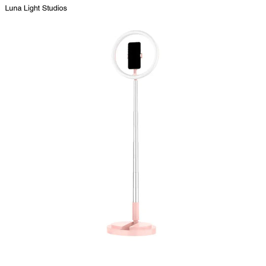 Metallic Led Makeup Lamp With Phone Holder And Usb Fill Light In 3 Colors