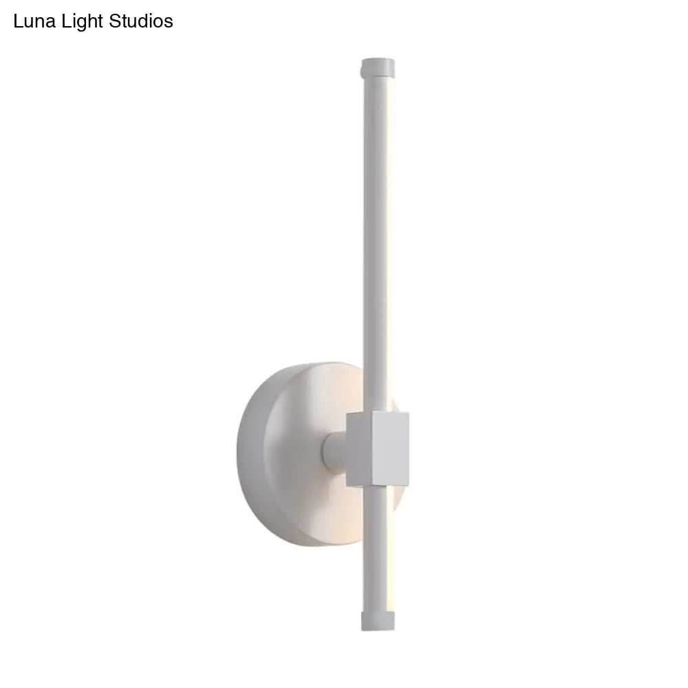 Metallic Led Stick Wall Sconce - Minimalist Bedside Lighting Solution