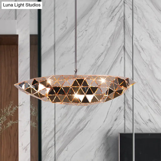 Irregular Polyhedron Pendant Light - Modern Metal Lamp For Dining Table Gold / 31.5