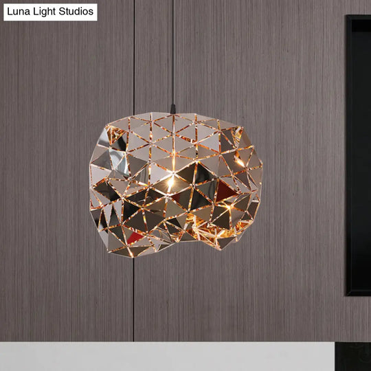 Irregular Polyhedron Pendant Light - Modern Metal Lamp For Dining Table Gold / 16