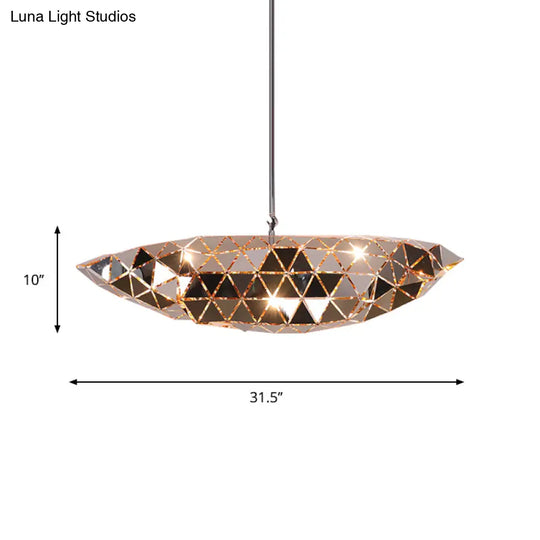 Metallic Polyhedron Pendant Light - Modern Hanging Lamp For Dining Table 1