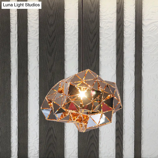 Metallic Polyhedron Pendant Light - Modern Hanging Lamp For Dining Table 1