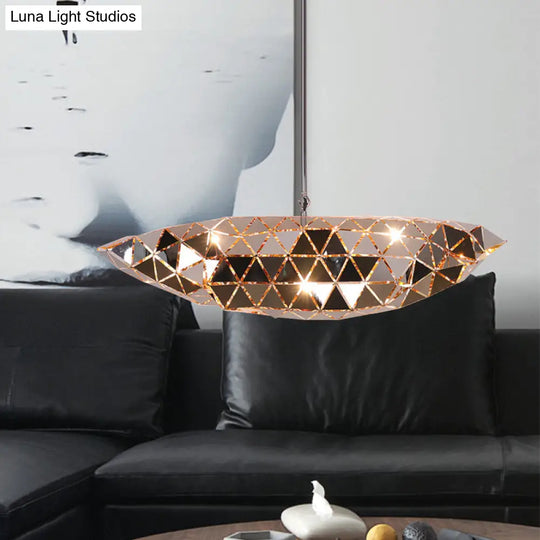 Metallic Polyhedron Pendant Light - Modern Hanging Lamp For Dining Table 1