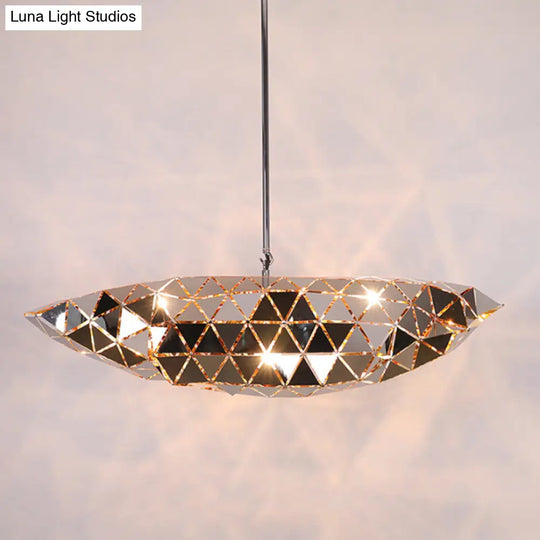 Irregular Polyhedron Pendant Light - Modern Metal Lamp For Dining Table