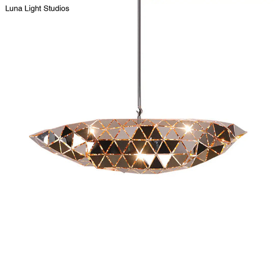 Irregular Polyhedron Pendant Light - Modern Metal Lamp For Dining Table