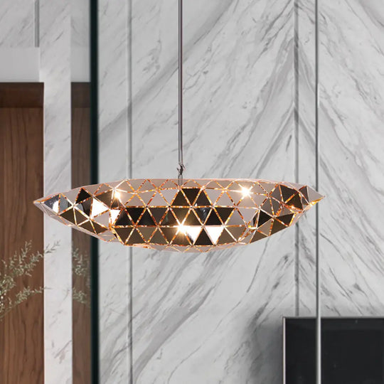 Metallic Polyhedron Pendant Light - Modern Hanging Lamp For Dining Table 1 Gold / 31.5’