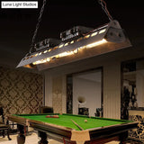 Metallic Train Chandelier With 3 Bulbs - Industrial Creative Hanging Light For Cottage Décor In Rust