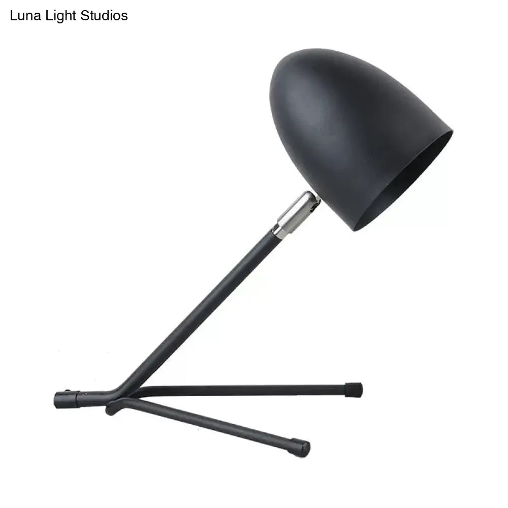 Nordic Metal Desk Lamp - Bullet Head Rotatable Task Lighting Single Silver Grey/Black Design