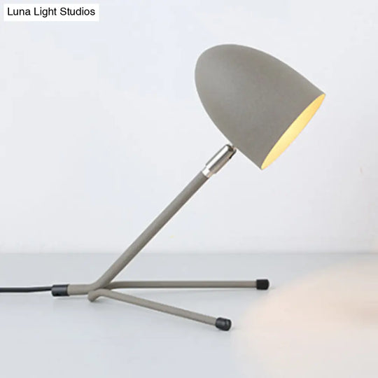 Nordic Metal Desk Lamp - Bullet Head Rotatable Task Lighting Single Silver Grey/Black Design