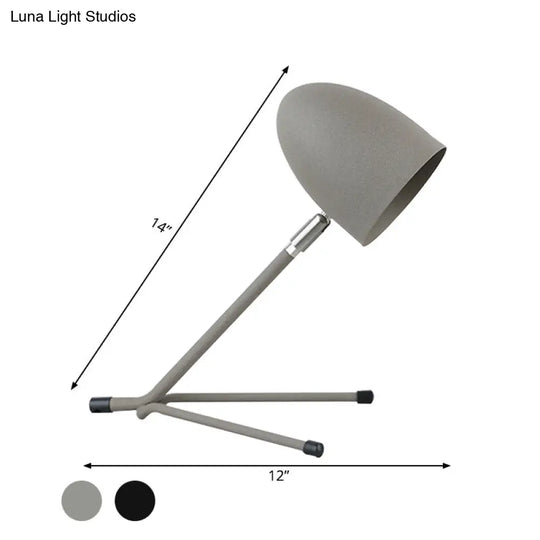 Nordic Metal Desk Lamp - Bullet Head Rotatable Task Lighting Single Silver Grey/Black Design