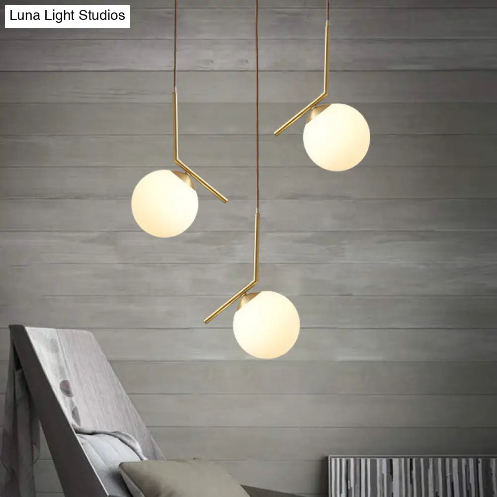 Mid Century Modern Glass Pendant Light Fixture - Stylish & Serene Bedroom Illumination