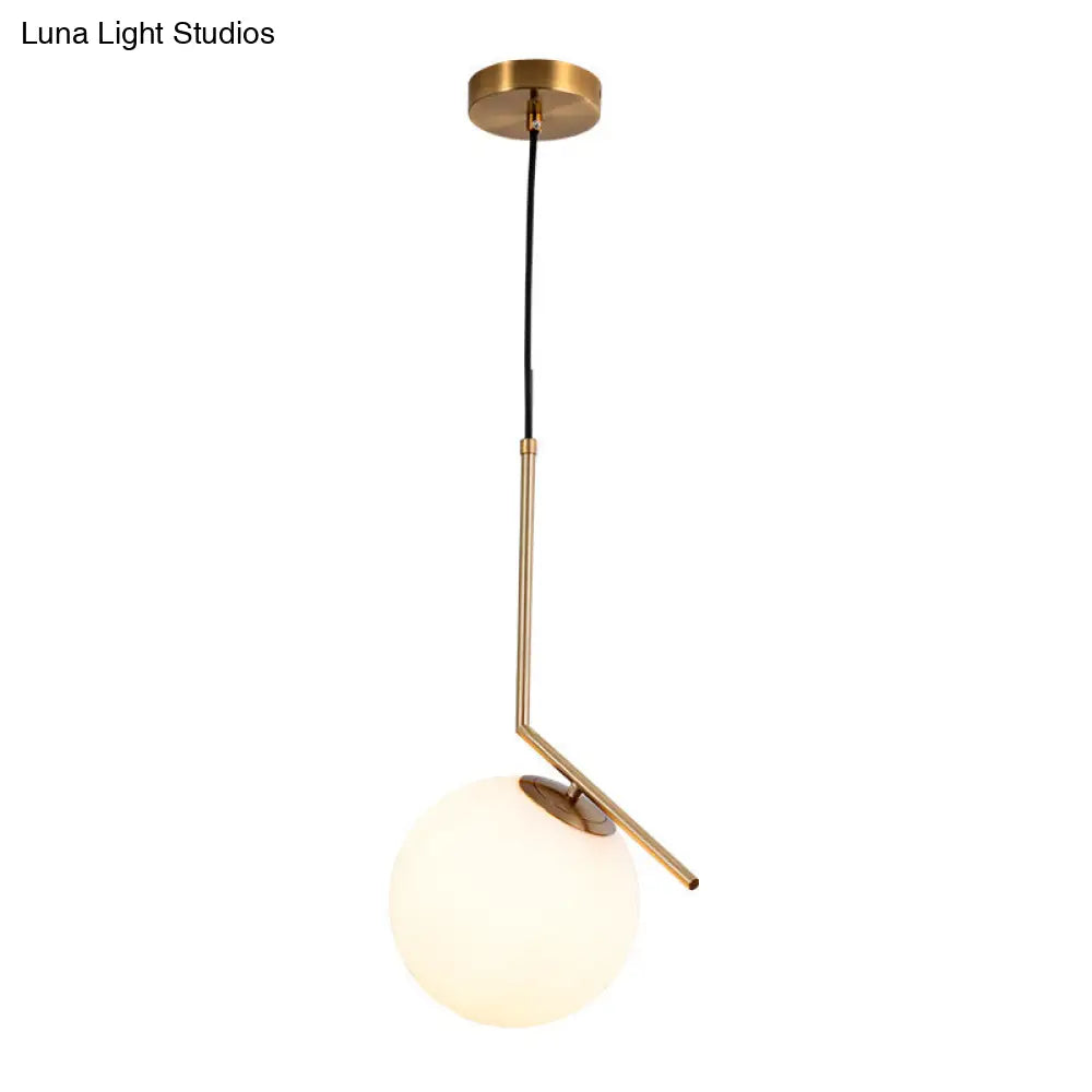 Mid Century Modern Glass Pendant Light Fixture - Stylish & Serene Bedroom Illumination