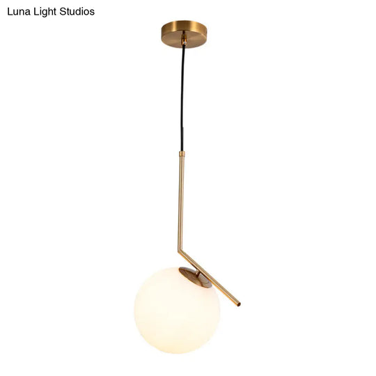 Mid Century Modern Glass Pendant Light Fixture - Stylish & Serene Bedroom Illumination