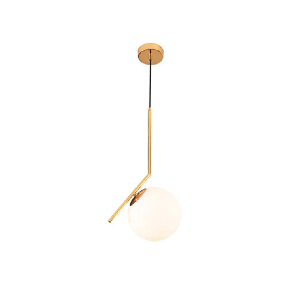 Mid Century Modern Glass Pendant Light - Sleek Hanging Fixture For Bedroom Gold