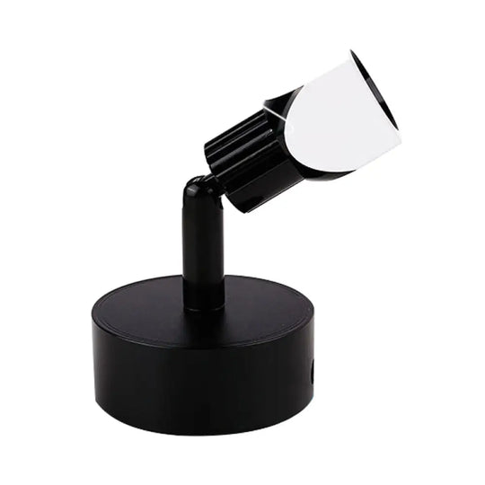 Mini Aluminum Led Spotlight Wall Lamp - Contemporary Style Black/White With/Without Switch