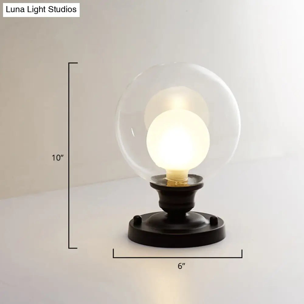 Simple Black Dual Blown Glass Flush Mount Ceiling Light - Mini Ball Design