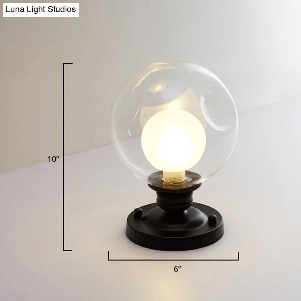 Mini Ball Black Ceiling Flush Mount Light With Dual Blown Glass For Simple And Elegant 1 - Light