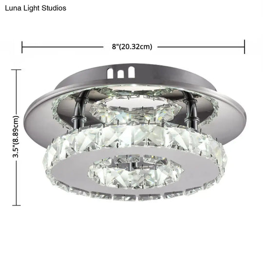 Mini Crystal - Encrusted Led Ceiling Light For Bedroom