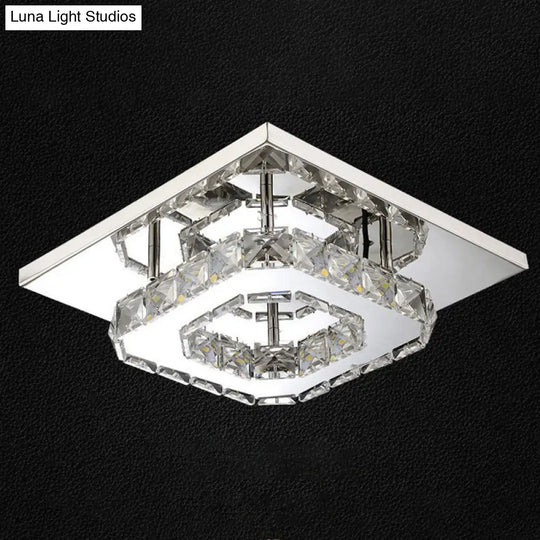 Mini Crystal - Encrusted Led Ceiling Light For Bedroom