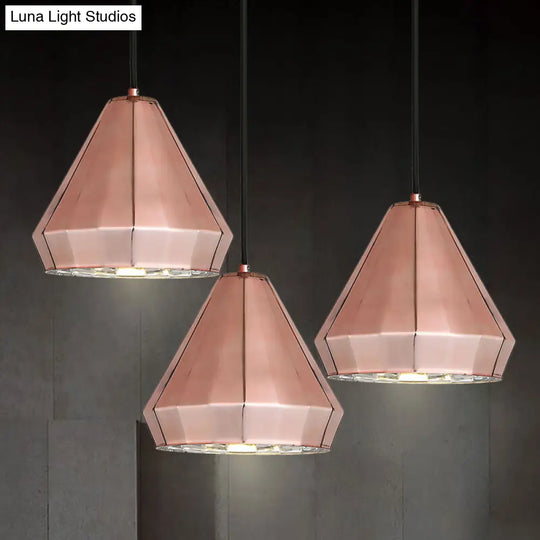 Rose Gold Mini Pendant Light - Modern Metal Ceiling Lamp For Bar Counter / B