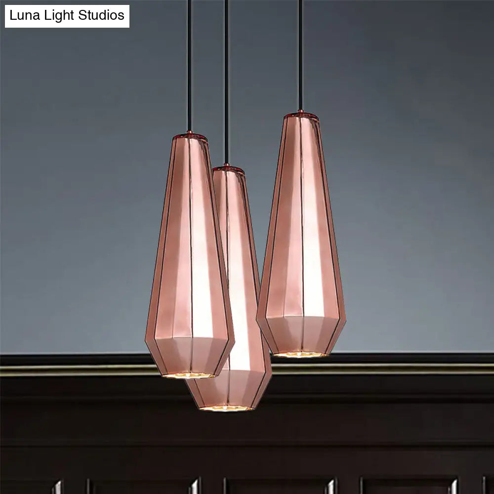 Rose Gold Mini Pendant Light - Modern Metal Ceiling Lamp For Bar Counter / C