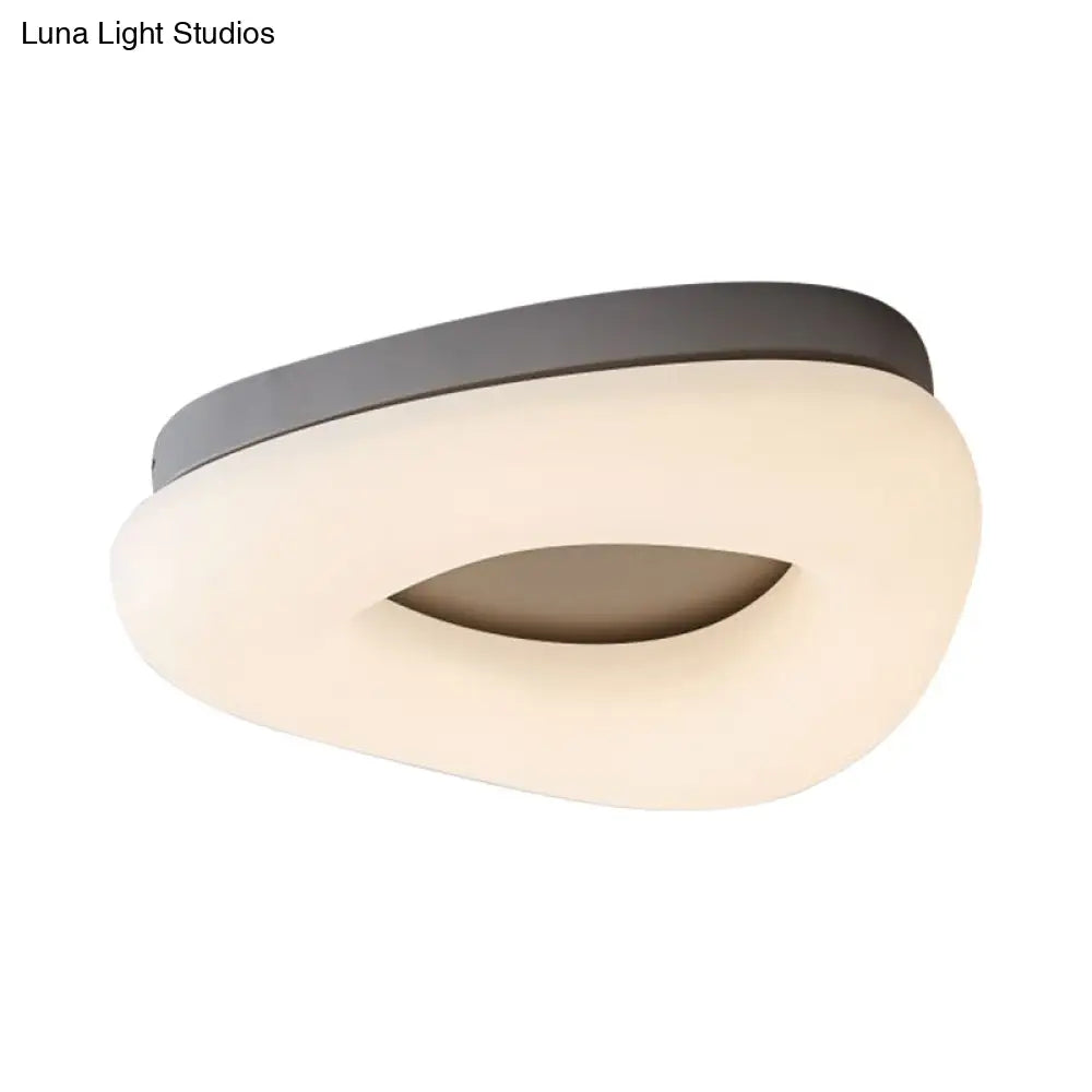 Minimal Grey/Coffee Led Ceiling Mount Light - Modern Acrylic Shade Corridor Flushmount