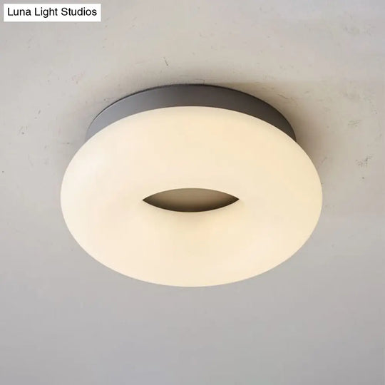 Minimal Grey/Coffee Led Ceiling Mount Light - Modern Acrylic Shade Corridor Flushmount