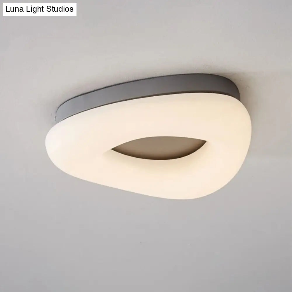 Minimal Grey/Coffee Led Ceiling Mount Light - Modern Acrylic Shade Corridor Flushmount