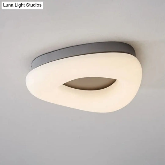 Minimal Grey/Coffee Led Ceiling Mount Light - Modern Acrylic Shade Corridor Flushmount