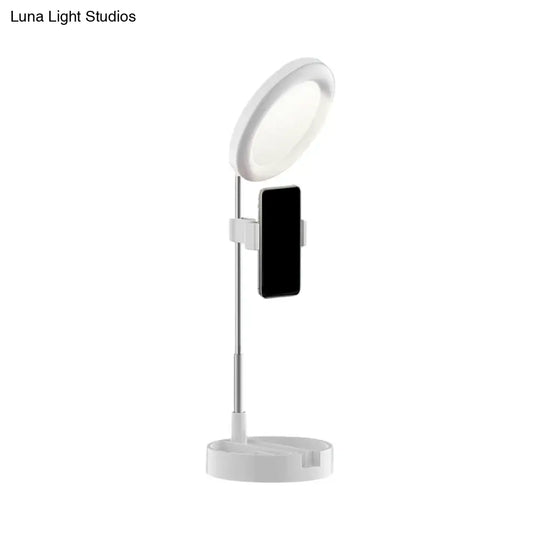 Minimal Led Makeup Lighting Mobile Phone Holder With Usb Fill Flush Lamp In Black/White/Pink