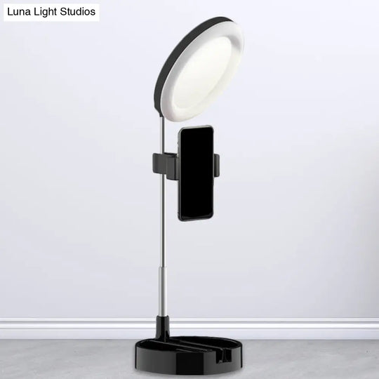 Minimal Led Makeup Lighting Mobile Phone Holder With Usb Fill Flush Lamp In Black/White/Pink