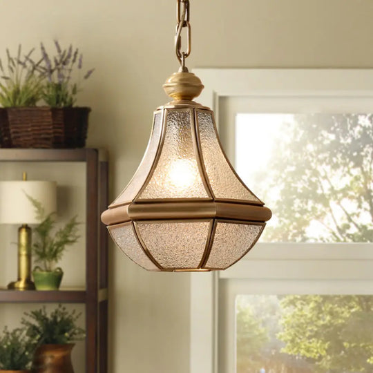 Minimalist 1-Light Pendant Lamp For Living Room - Pear Seeded/Clear Glass Shade Polished