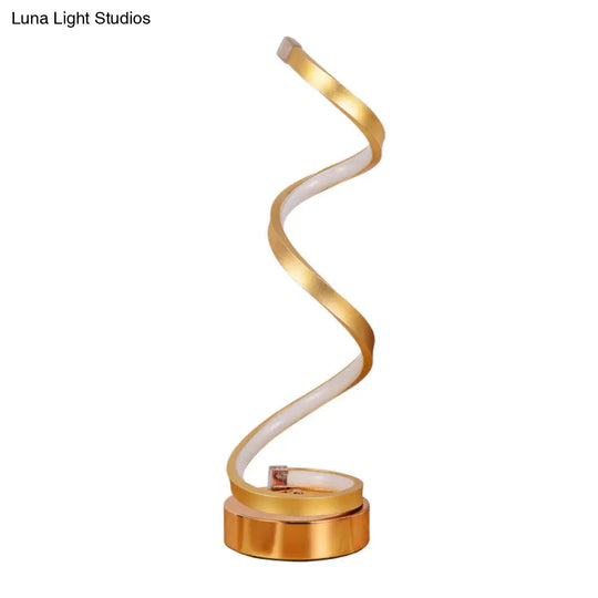 Minimalist Acrylic Curve Night Light Led Table Lamp For Living Room