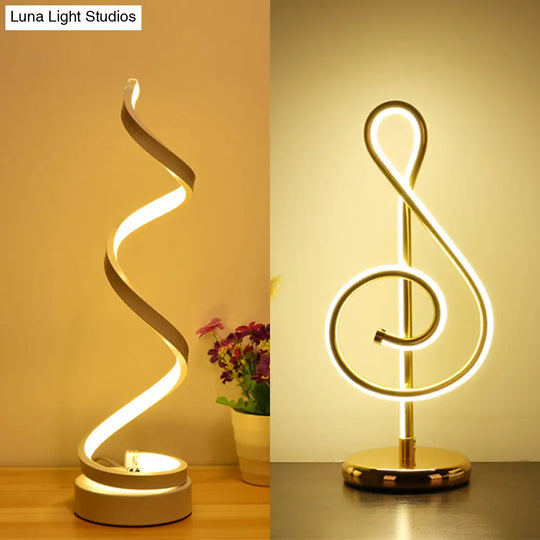 Minimalist Acrylic Curve Night Light Led Table Lamp For Living Room